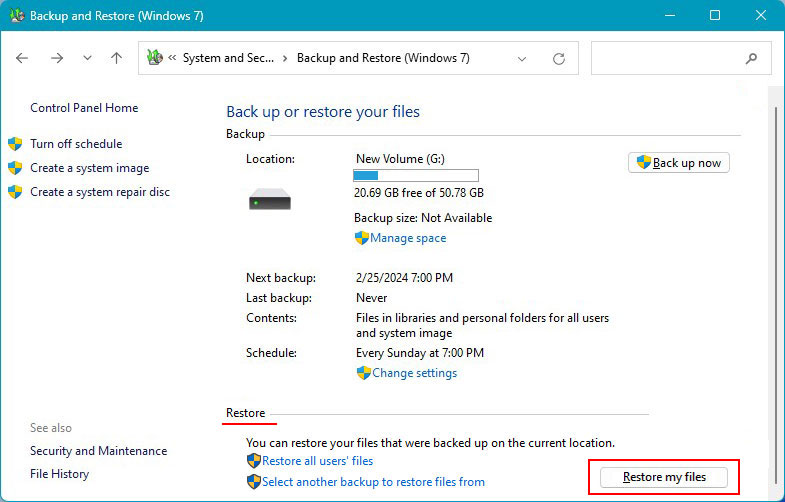 Wie man Dateien aus einem Windows-Backup wiederherstellt