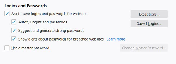 So sehen Sie, wo gespeicherte Passwörter in den Browsern Yandex, Google Chrome, Mozilla Firefox, Opera und Microsoft Edge zu finden sind