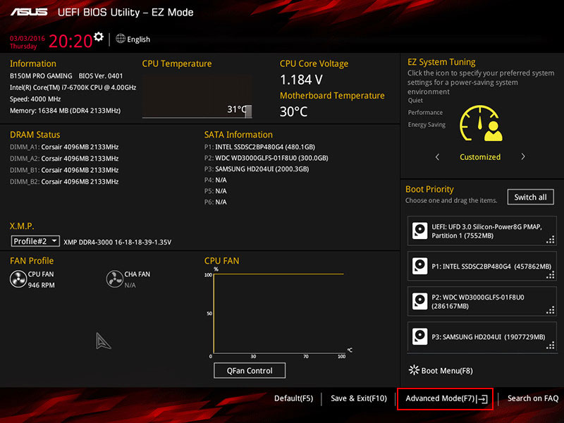 RAID-Einrichtung im Asus BIOS