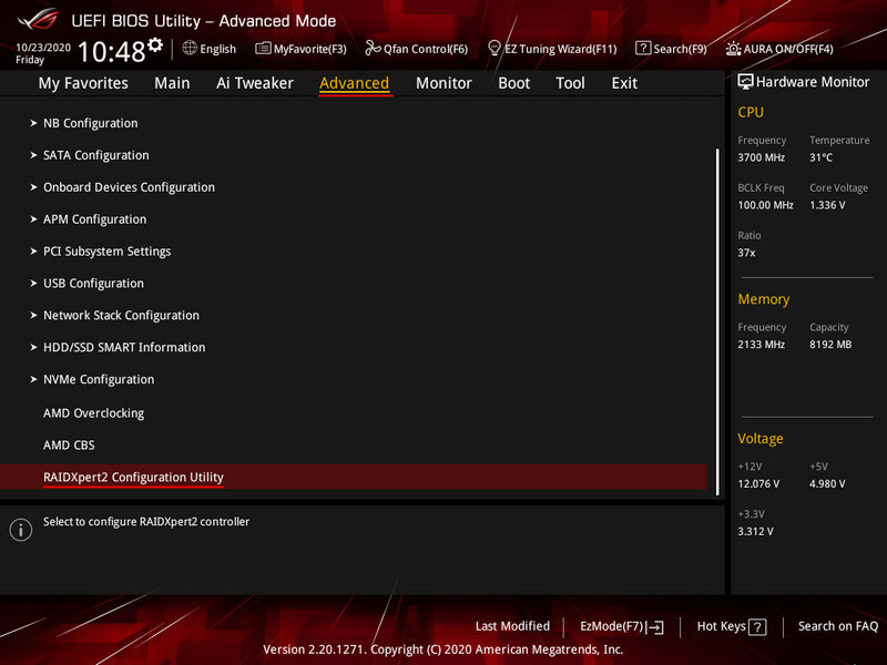 AMD RAIDXpert2 Utility