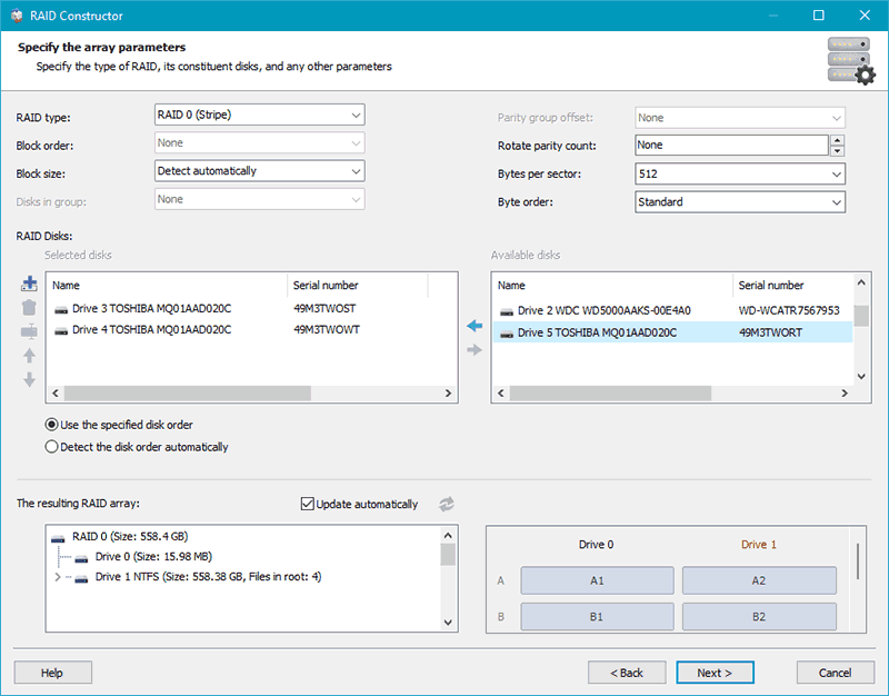 Intel Rapid Storage Technology RAID-Erstellung