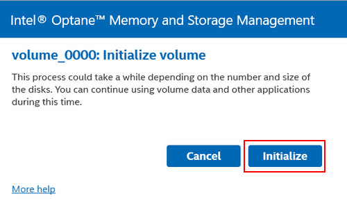 Intel Rapid Storage Technology RAID-Erstellung