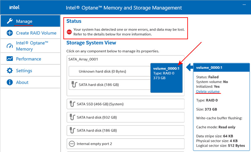 Zweck der Intel Rapid Storage Technology