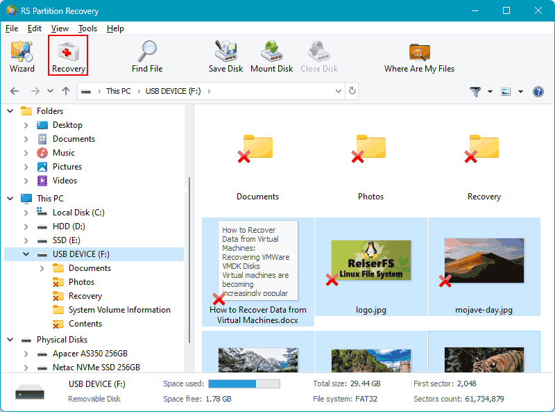 Datenrettungssoftware für USB‑Sticks