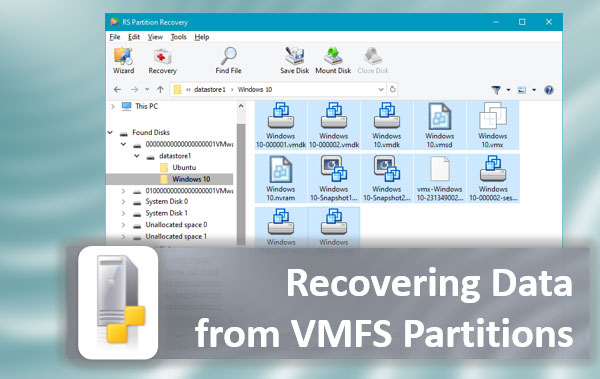 Wiederherstellen von Daten aus VMFS-Partitionen