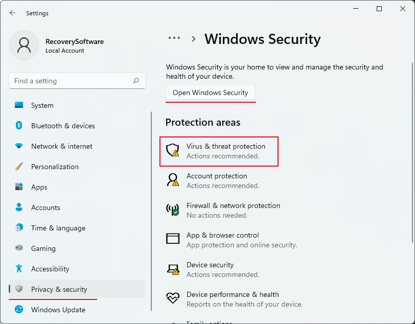 Wie öffnet man Defender in Windows 11?