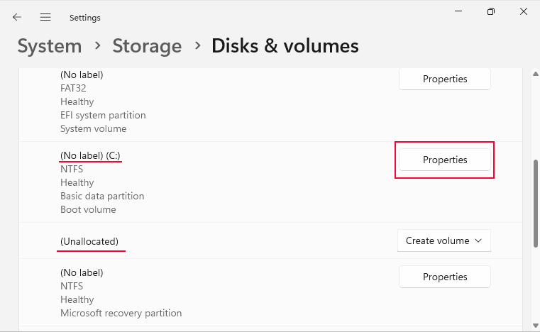 Volume in Windows 11 vergrößern Volume in Windows 11 vergrößern