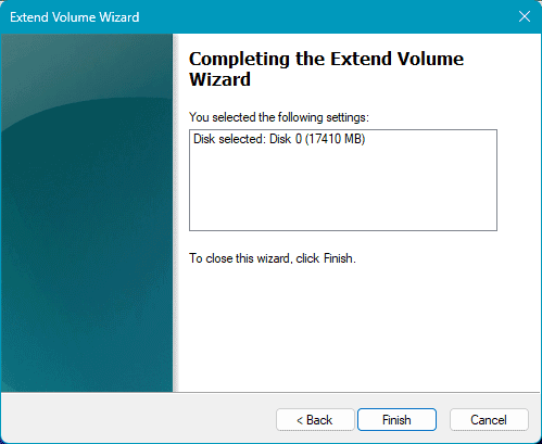 Partitionserweiterung abgeschlossen – Windows 11 Partitionserweiterung abgeschlossen – Windows 11
