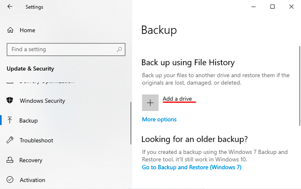 Verwenden, Konfigurieren und Wiederherstellen von Dateien mithilfe der Funktion „Dateiversionsverlauf“ in Windows 10 Verwenden, Konfigurieren und Wiederherstellen von Dateien mithilfe der Funktion „Dateiversionsverlauf“ in Windows 10