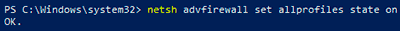 Windows Defender Firewall aktivieren mit netsh