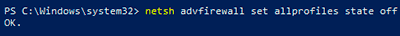 Windows Defender Firewall deaktivieren mit netsh