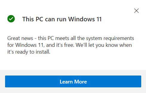 Dieser PC kann Windows 11 ausführen