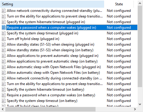 Passwort erforderlich, wenn ein Computer aufwacht (angeschlossen)