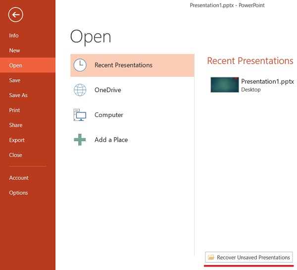 Wie man eine nicht gespeicherte Microsoft PowerPoint-Präsentation wiederherstellt