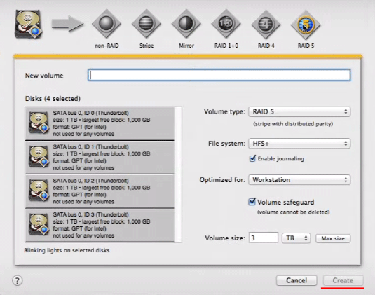Creating Software RAID in Mac OS
