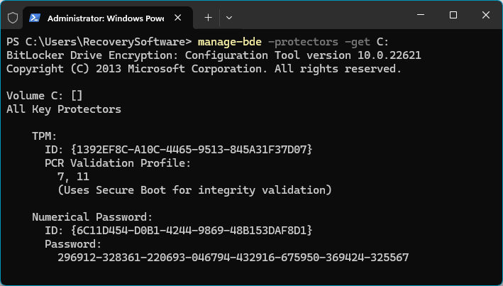 Check BitLocker on a system