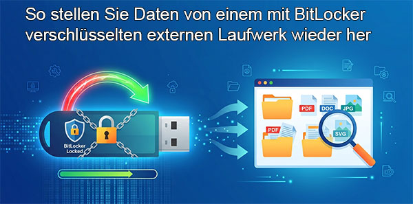 Daten von einem mit BitLocker To Go verschlüsselten Laufwerk wiederherstellen