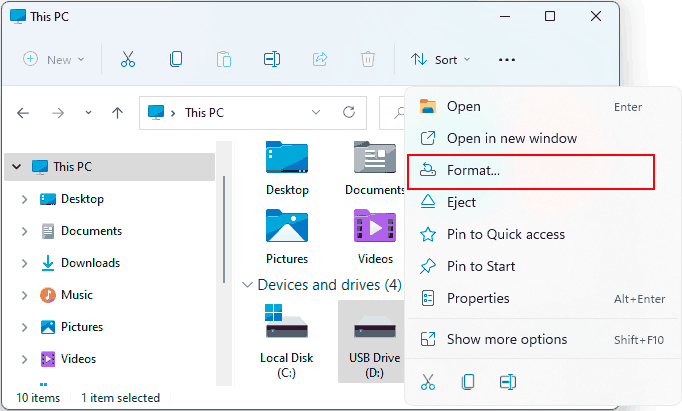 Wie formatiere ich einen USB-Stick in Windows