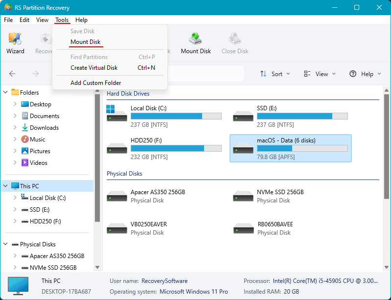Daten von Parallels-VMs wiederherstellen Daten von Parallels-VMs wiederherstellen