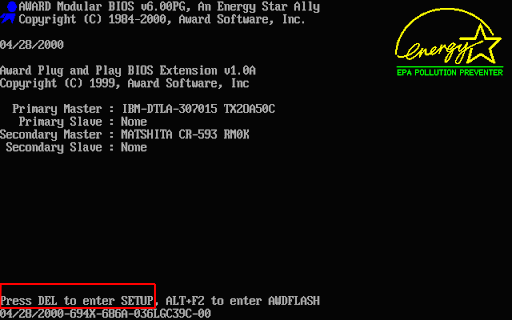 BIOS/UEFI entry key BIOS/UEFI entry key