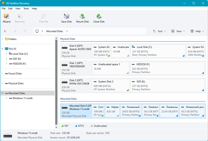 Daten aus VMDK‑Datenträgern wiederherstellen – RS Partition Recovery