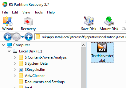 Wiederherstellen von Dateien einer früheren Windows-Version (Windows.old)