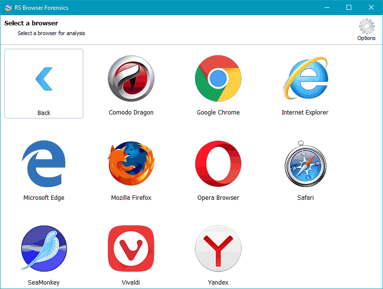 RS Browser Forensics - gefundene Browser