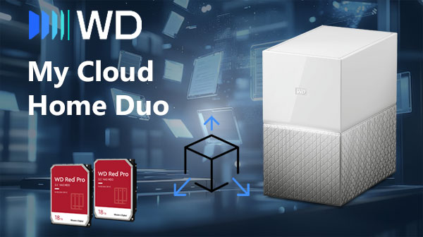Einfache Datenrettung WD My Cloud Home Duo 2-Bay — RAID 1/0 sicher wiederherstellen