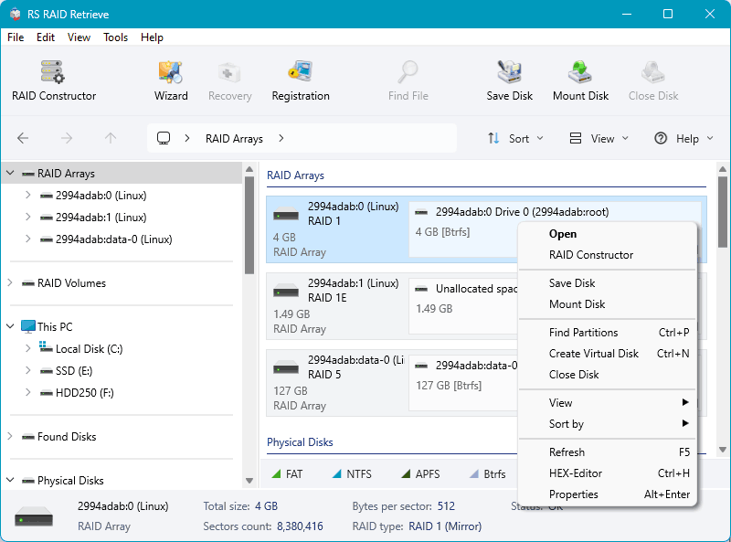 RS RAID Retrieve – Automatische RAID-Erkennung RS RAID Retrieve – Automatische RAID-Erkennung