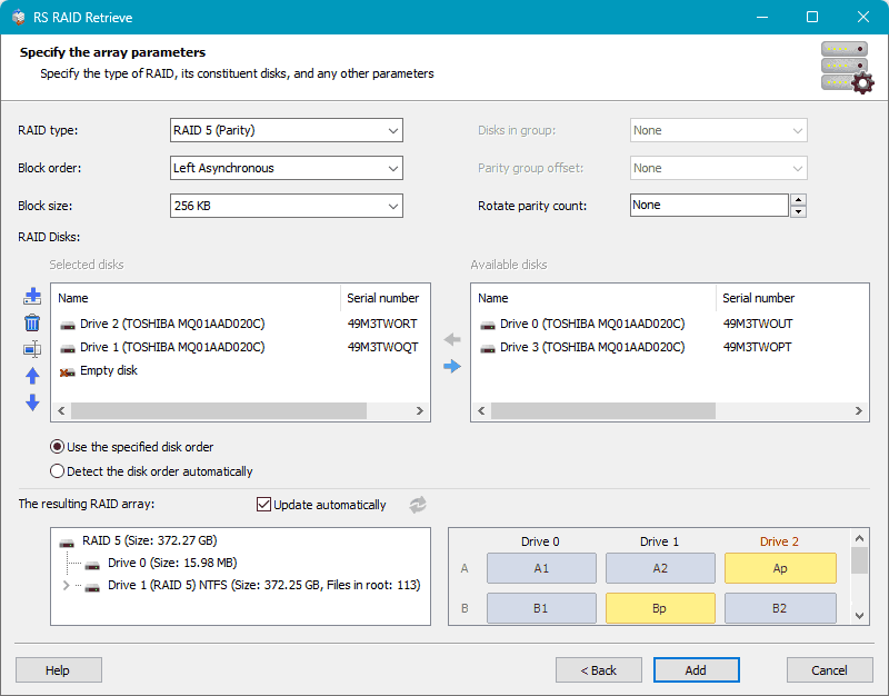 RS RAID Retrieve – Manueller RAID-Rekonstruktor RS RAID Retrieve – Manueller RAID-Rekonstruktor